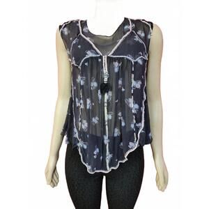 Isabel Marant Etoile Top Size M? BLACK FLORAL SILK #CB8